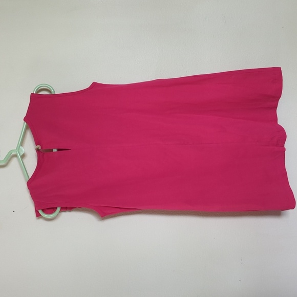 New with Tags ATUN Pink Sleeveless Cotton Ruffle Dress Girls Size 7-8 years - Picture 2 of 5